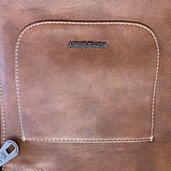 Montana West Purse Bag Brown Aztec Southwest Embossed Rivets Great Condition - Picture 7 of 16